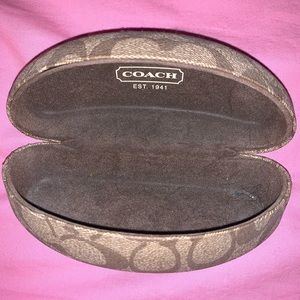 brown coach sunglasses holder - like new